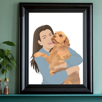 Custom Peek A Boo Pet Portrait For Dog And Cat Gift, 11 of 11