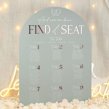 Manhattan Acrylic Wedding Table Plan, 2 of 7