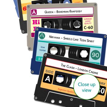 Personalised Cassette Print Music Lover Gift, 2 of 7