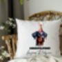 Personalised Doberman Birthday Congratulations Party Cushion B, thumbnail 1 of 2