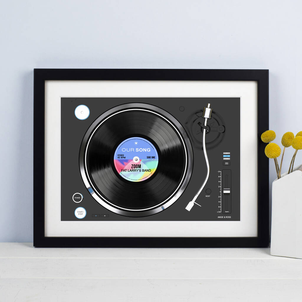 Personalised 'Our Song' Vinyl Record Print By Of Life & Lemons