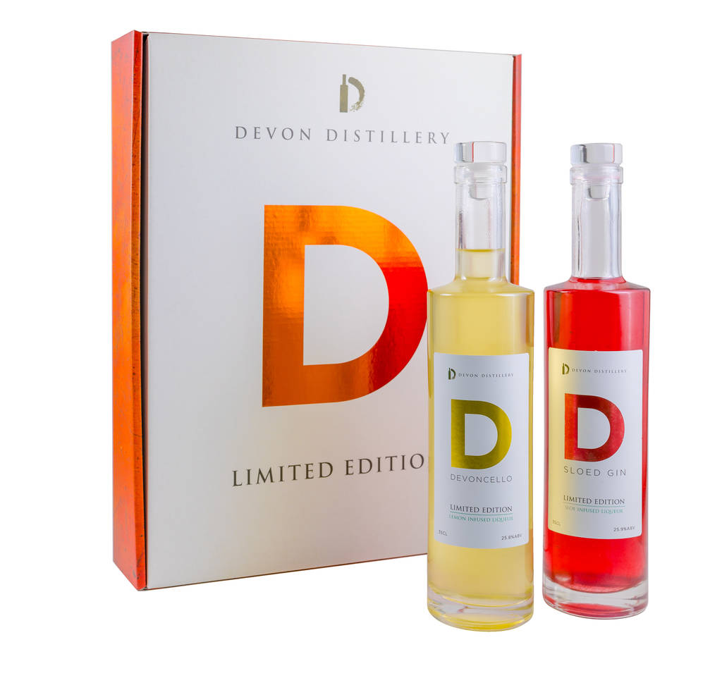 Devoncello And Sloe D Gin Presentation Pack, 1 of 2