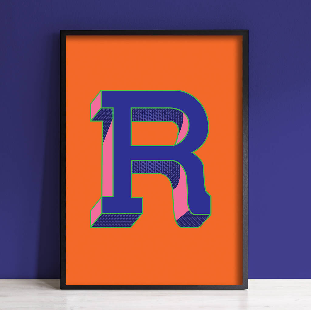 Letter R Print Alphabet Initial Wall Art Print By Better Letters