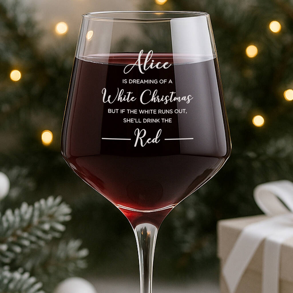 Personalised Christmas Wine Glass, 1 of 7