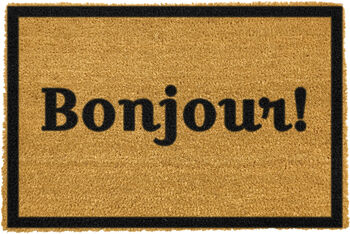Bonjour! Doormat With Border, 2 of 2