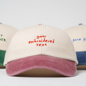Personalised Dad Hat With Handwritten Style Font, 2 of 12