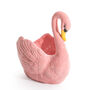 Pink Swan Ceramic Planter / Punch Bowl, thumbnail 4 of 5