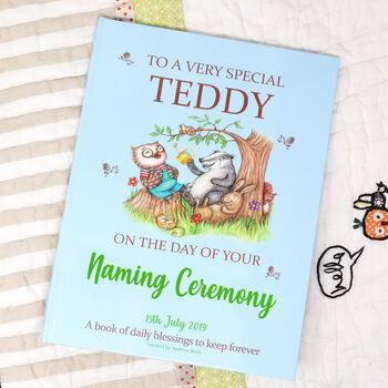 Personalised Baby Naming Day Gift Book Of Blessings, 4 of 12