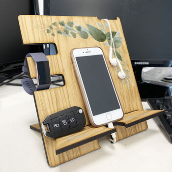 Printed Sage Botanical Accessories And Phone Holder, 7 of 12