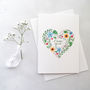 'Love You' Floral Heart Valentine's Day Card, thumbnail 1 of 2