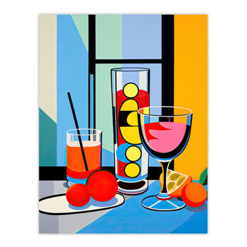 Cocktail Party Bright Pop Art Kitchen Wall Art Print, 6 of 6