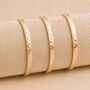 Gold Plated Hammered Triple Bangle Set, thumbnail 2 of 8