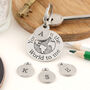 The World To Me Personalised Round Pewter Keyring, thumbnail 5 of 9