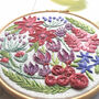 Cyclamen Flowers Embroidery Kit, thumbnail 1 of 10