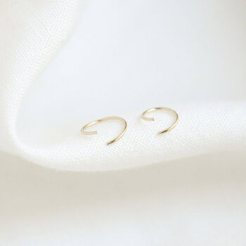 18ct Gold Small Cartilage Helix Earring Hoops 6mm, 2 of 3