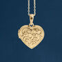 Personalised Solid 9ct Yellow Gold Vintage Heart Locket, thumbnail 1 of 12