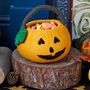 Felt Trick Or Treat Halloween Pumpkin Basket, thumbnail 1 of 3