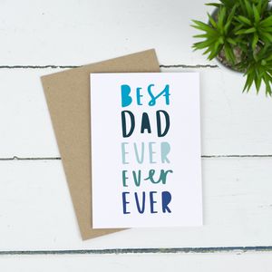 Best Dad Ever Father's Day Card By Russet and Gray