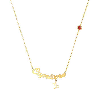 9ct Solid Gold Zodiac Star Sign Necklace, 9 of 12