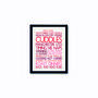 Personalised 'Favourite Things' Framed Print: Reds, thumbnail 2 of 6