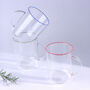 G Decor The Twist Rim Handcrafted Glassware Collection Tea Cups And Coffee Mugs In Red, Blue And Green, thumbnail 1 of 6