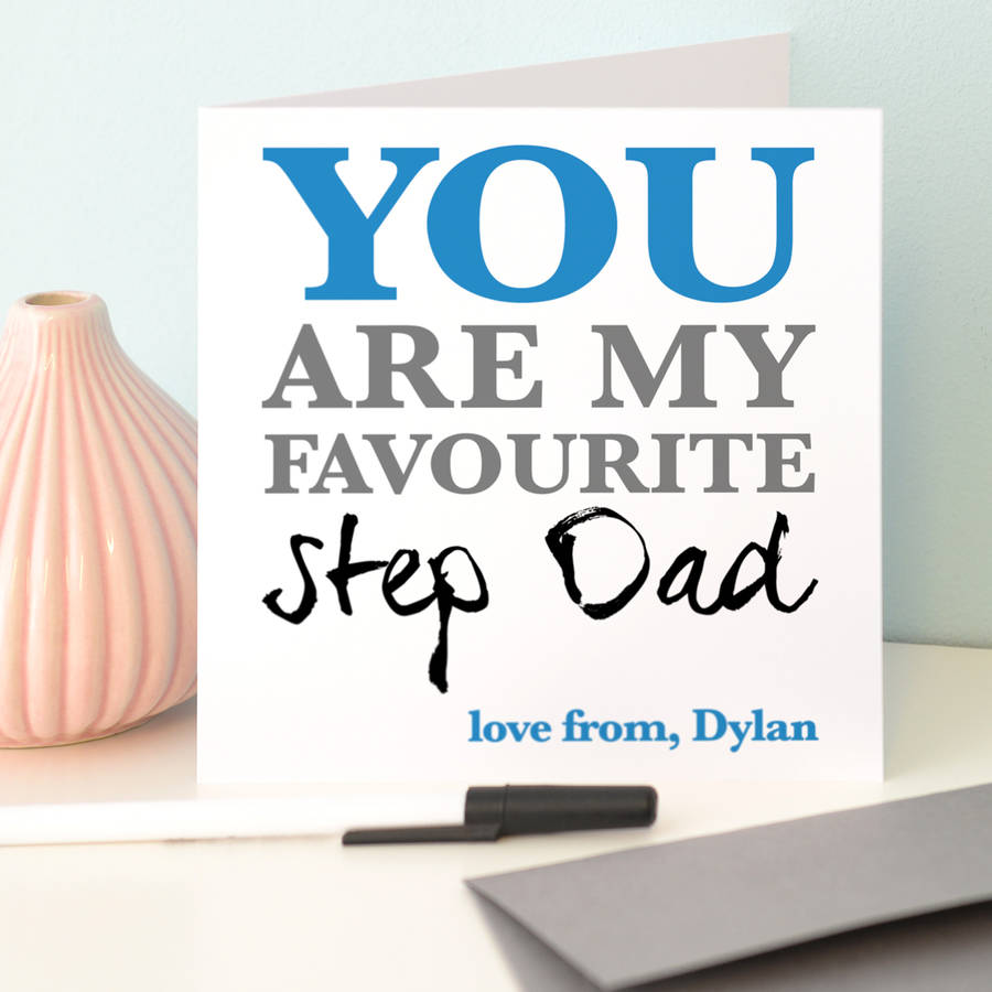 Personalised 'Favourite Step Dad' Card, 1 of 3