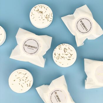 Harmony Aromatherapy Shower Steamer Grapefruit, Bergamot, Rosemary, Lemon Tea Tree And Rosemary Seeds, 3 of 4