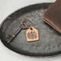 9th Anniversary Copper 'Tag' Keyring. Handmade Anniversary Gift, thumbnail 3 of 10