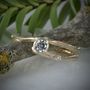 Moissanite And Gold Twig Engagement Ring, thumbnail 10 of 12