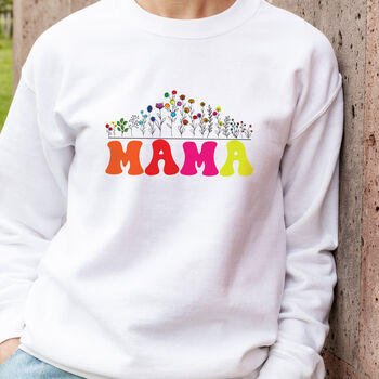 Mama Flower Print Sweatshirt, 7 of 8