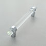 Clear Glass Cabinet Bar Handles With Chrome Finishs, thumbnail 5 of 8