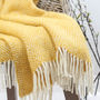Sunny Yellow Wool Throw, thumbnail 1 of 3