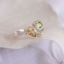 Silver Ring With Peridot, Pearl And Citrine, thumbnail 3 of 7