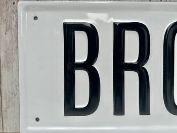 61cm Brocante Flea Market French Enamelled Plaque Sign, 4 of 6