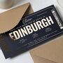 Personalised Edinburgh Boarding Pass Birthday Voucher, thumbnail 3 of 9
