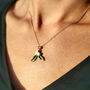 Mistletoe Christmas Pendant Necklace, thumbnail 2 of 6