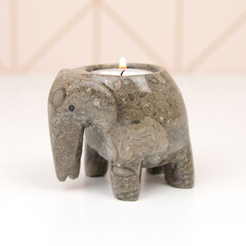 Marble Elephant Tea Light Holder, 5 of 12