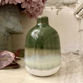 Ombré Petite Glaze Green Bud Vase, 2 of 6