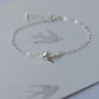 Swooping Swallow Sterling Silver Bracelet, thumbnail 3 of 10