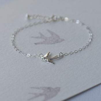 Swooping Swallow Sterling Silver Bracelet, 3 of 10