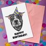 Personalised Red Nose Pitbull Birthday Card, thumbnail 1 of 11