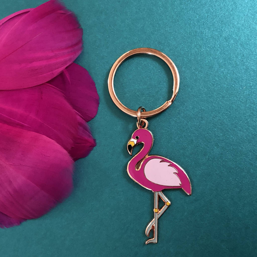 Flamingo Keyring By Chameleon and Co | notonthehighstreet.com