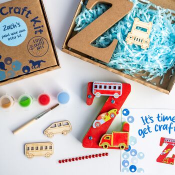 Personalised Paint Your Own Car Wooden Letter, 3 of 7