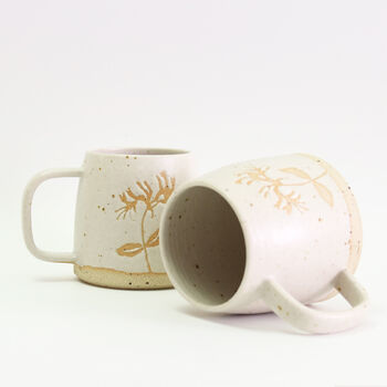 Honeysuckle Flower Ceramic Mug, 2 of 4