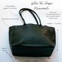 Black Leather Large Tote Handbag, thumbnail 7 of 11
