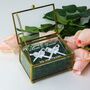 Custom Eternal Flower Moss Glass Ring Box, thumbnail 1 of 5