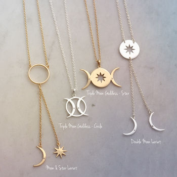 Triple Moon Goddess Necklace Collection, 2 of 6
