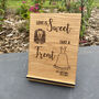 Personalised Love Is Sweet Wooden Wedding Sign D2, thumbnail 2 of 2