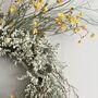 Wild Meadow Pink And Yellow Dried Flower Wreath, thumbnail 7 of 9