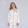 Girl's Personalised Christmas Santa Print Pyjamas, thumbnail 8 of 12
